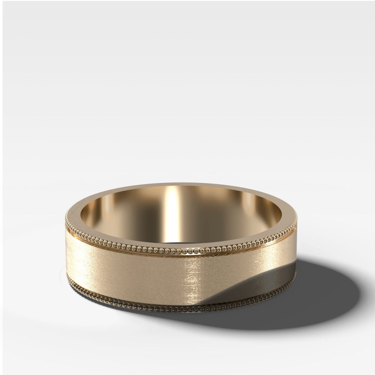 Finest Milgrain Matte Wedding Band 6mm - GOODSTONE