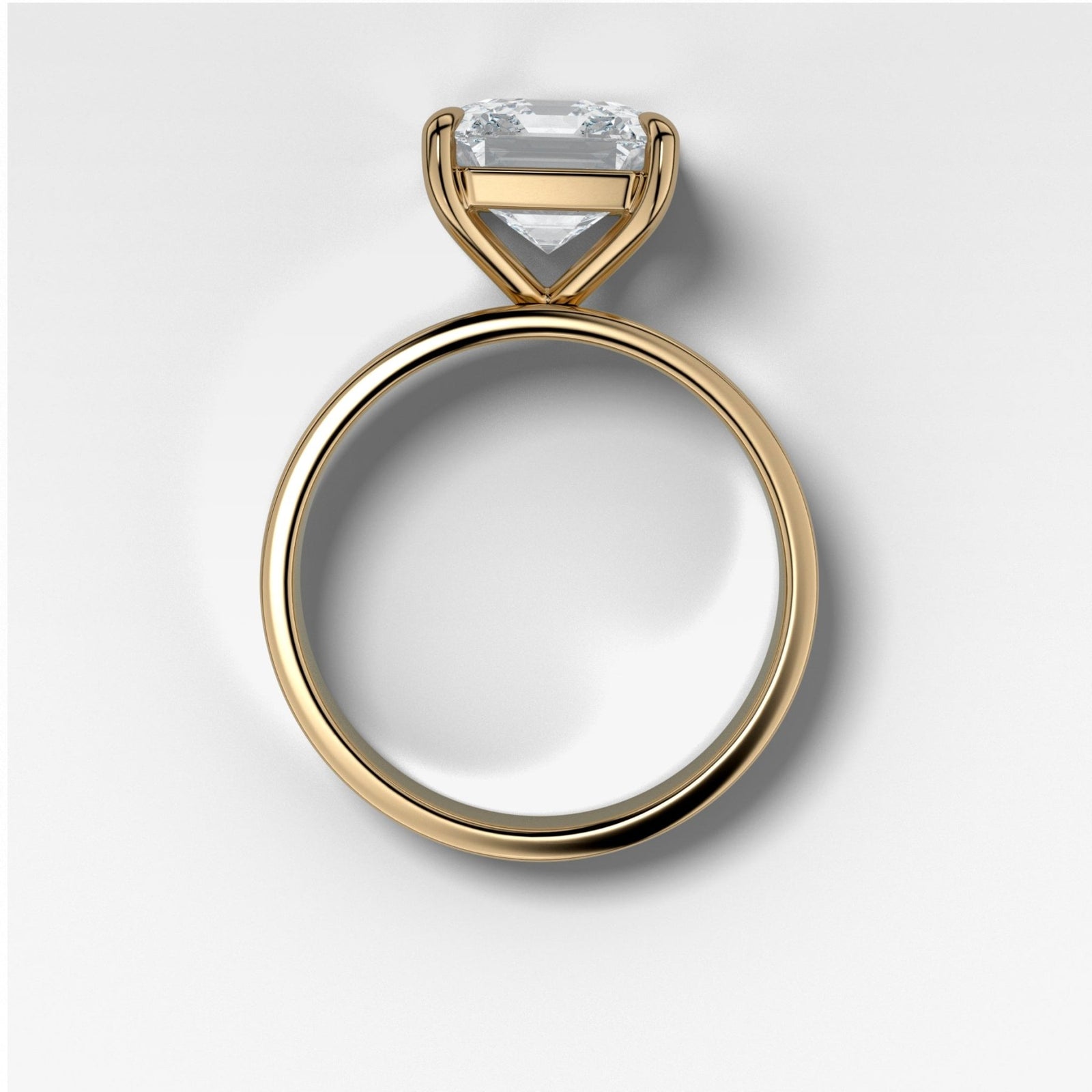 Finest Solitaire Engagement Ring With Asscher Cut Diamond - GOODSTONE