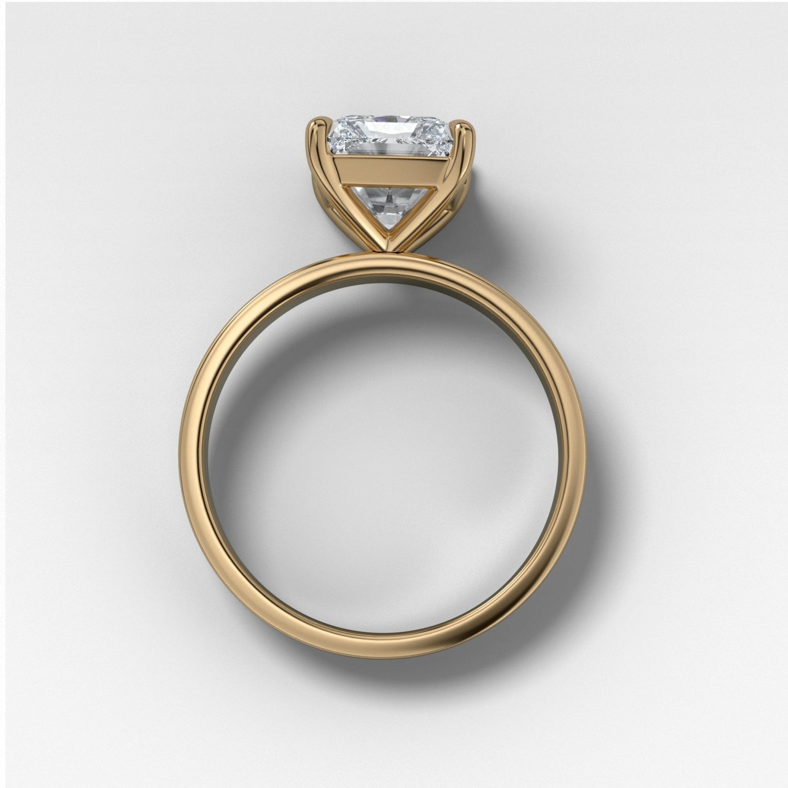 Finest Solitaire Engagement Ring With Elongated Radiant Cut Diamond - GOODSTONE