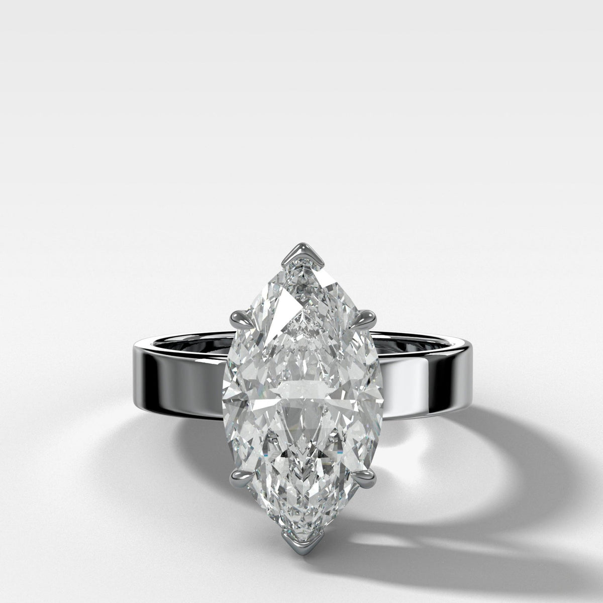 Finest Solitaire Engagement Ring With Marquise Cut Diamond - GOODSTONE