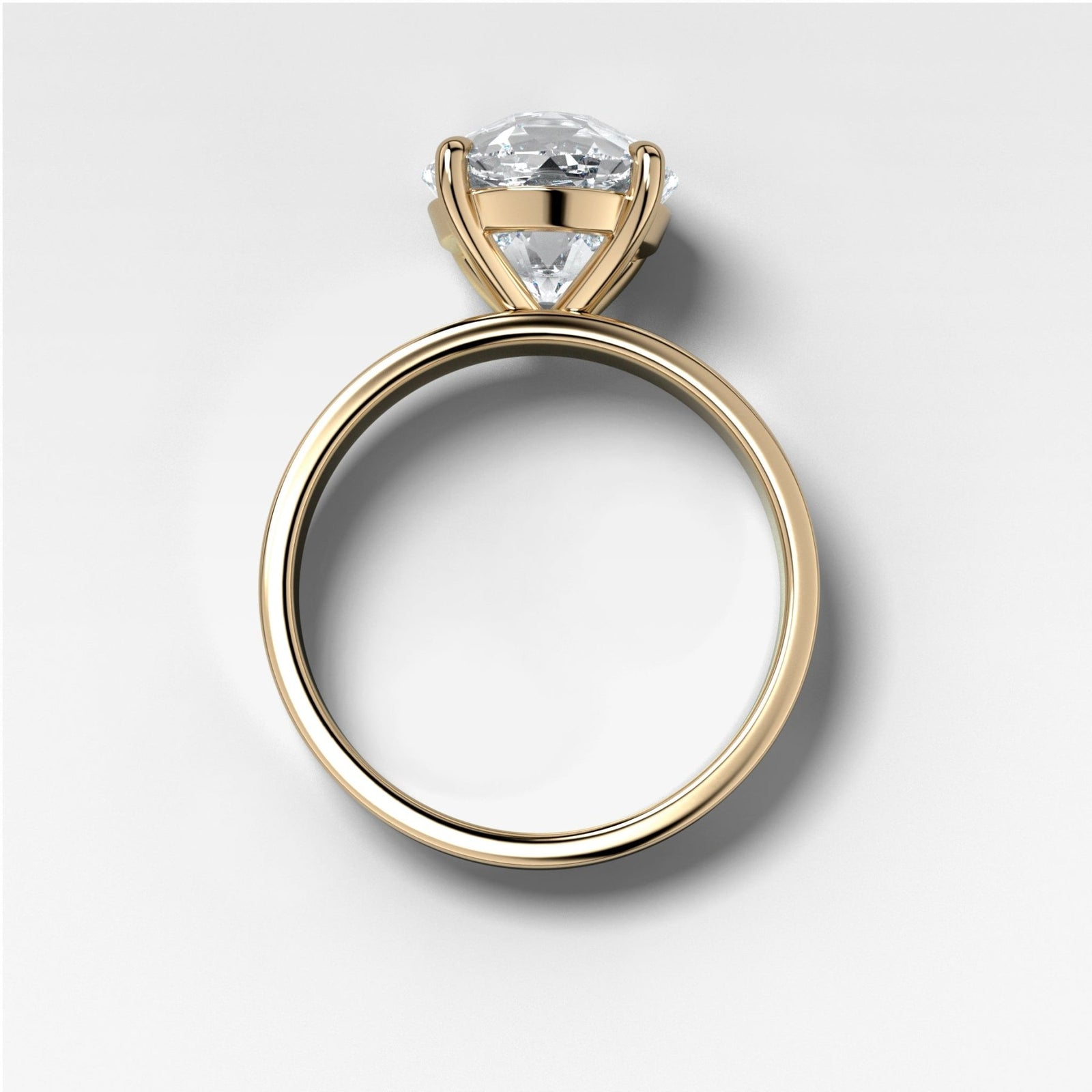 Finest Solitaire Engagement Ring With Old Euro Cut Diamond - GOODSTONE