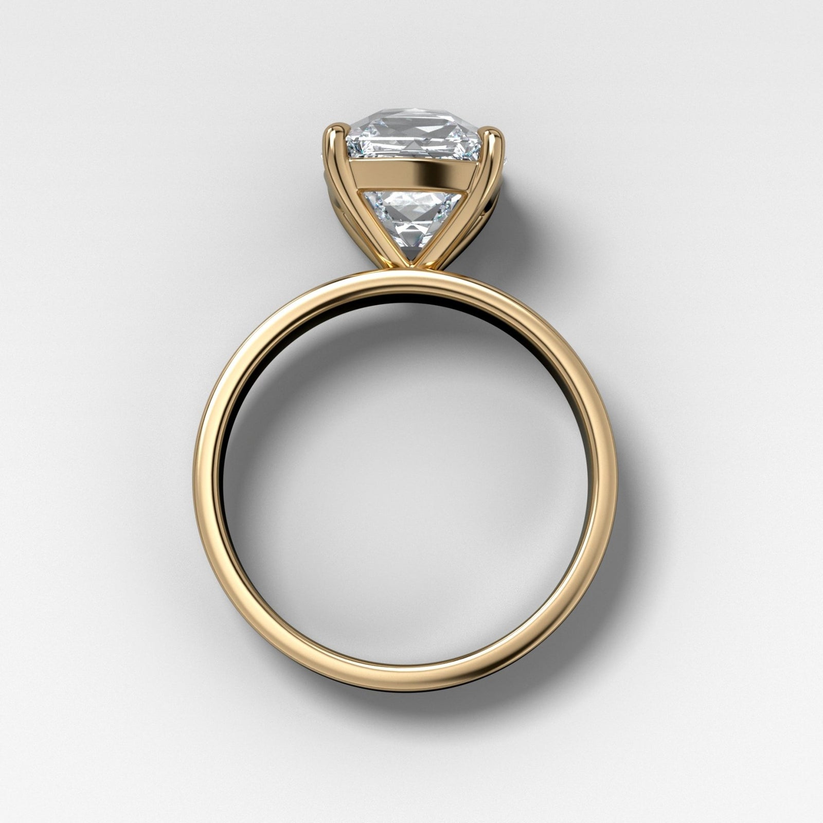 Finest Solitaire Engagement Ring With Old Mine Cut Diamond - GOODSTONE