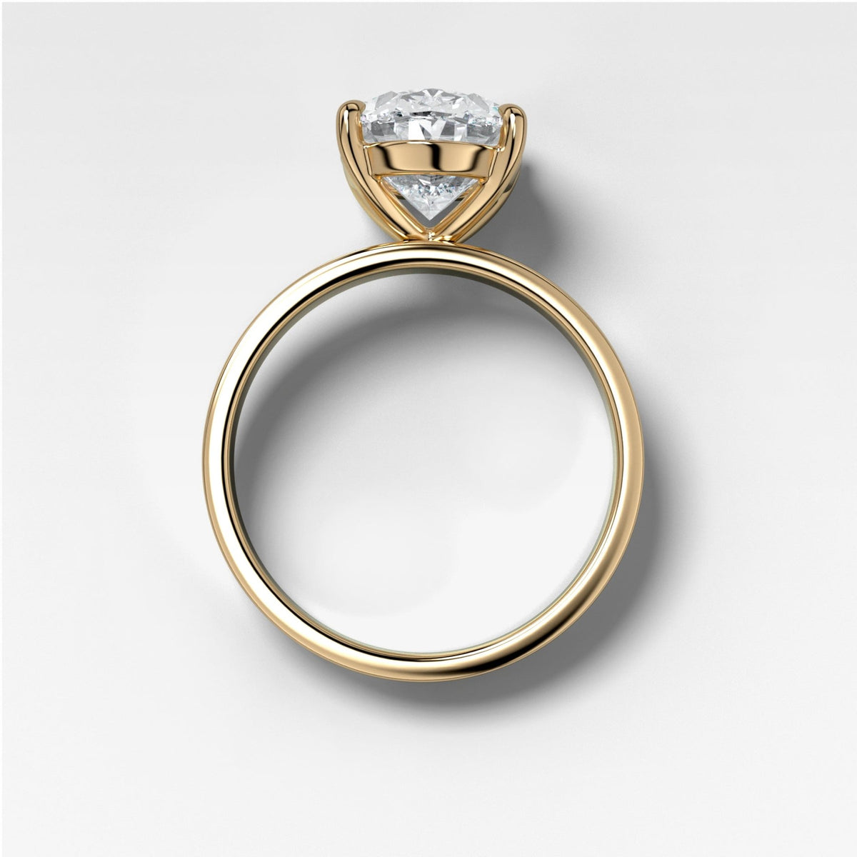 Finest Solitaire Engagement Ring With Oval Cut Diamond - GOODSTONE