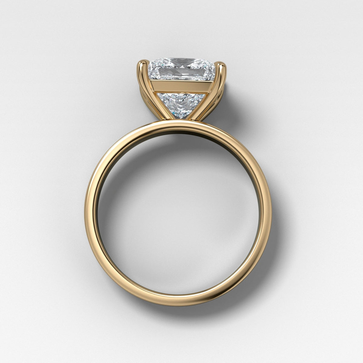 Finest Solitaire Engagement Ring With Princess Cut Diamond - GOODSTONE