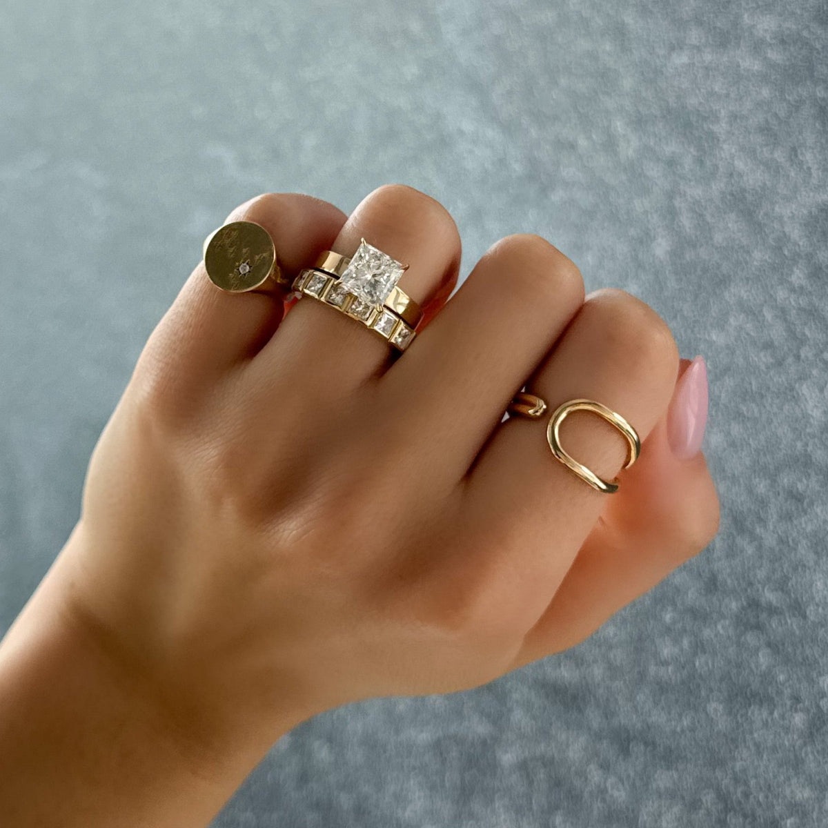 Finest Solitaire Engagement Ring With Princess Cut Diamond - GOODSTONE