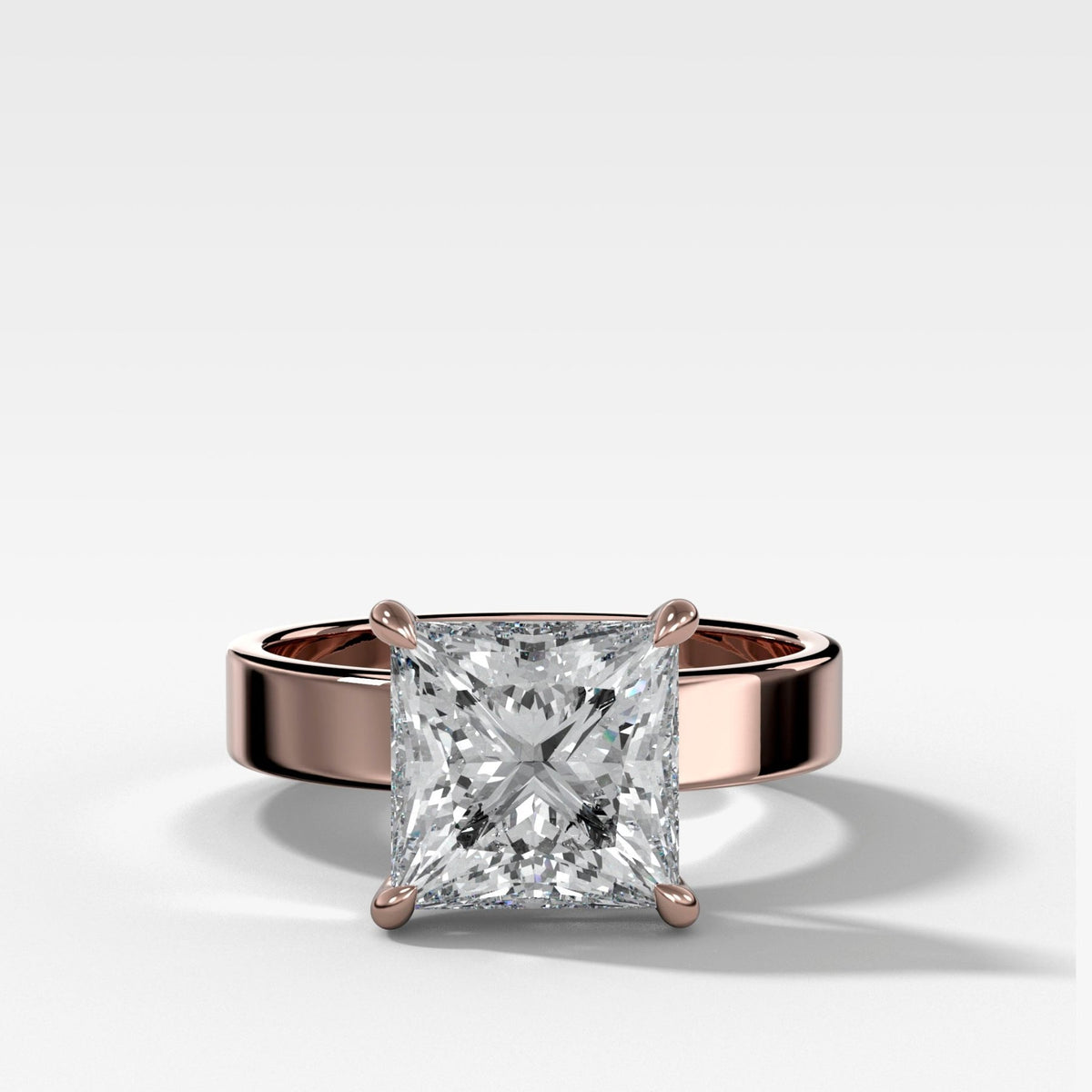 Finest Solitaire Engagement Ring With Princess Cut Diamond - GOODSTONE