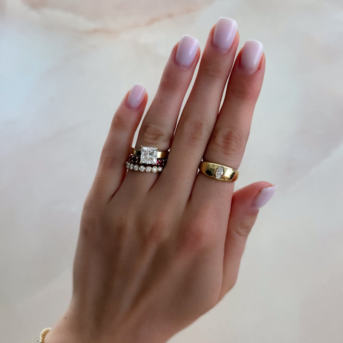 Finest Solitaire Engagement Ring With Princess Cut Diamond - GOODSTONE