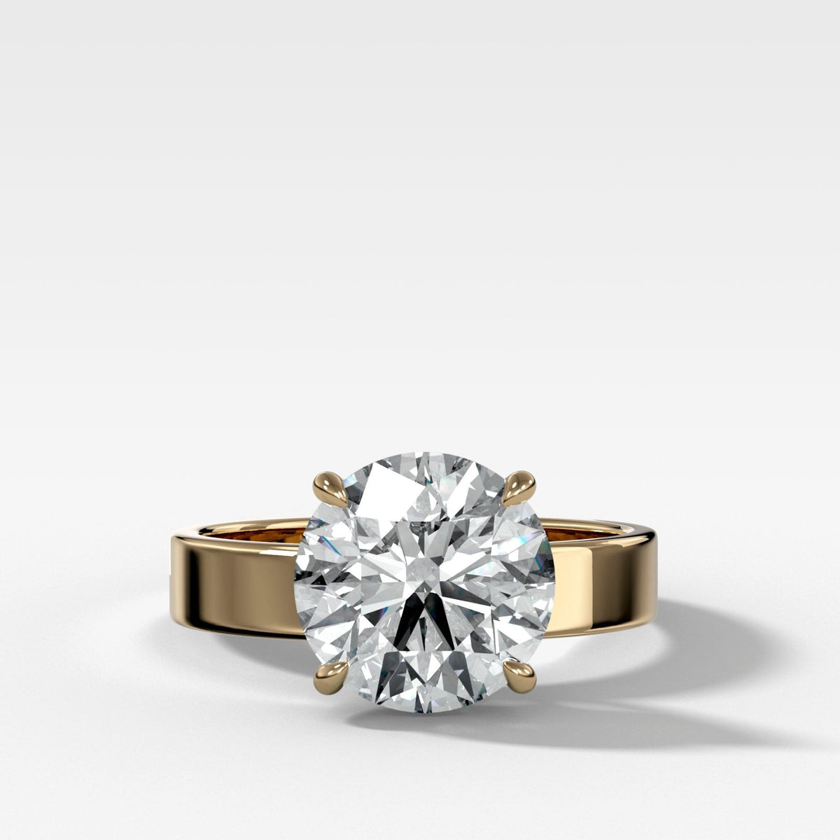 Finest Solitaire Engagement Ring With Round Brilliant Cut Diamond - GOODSTONE