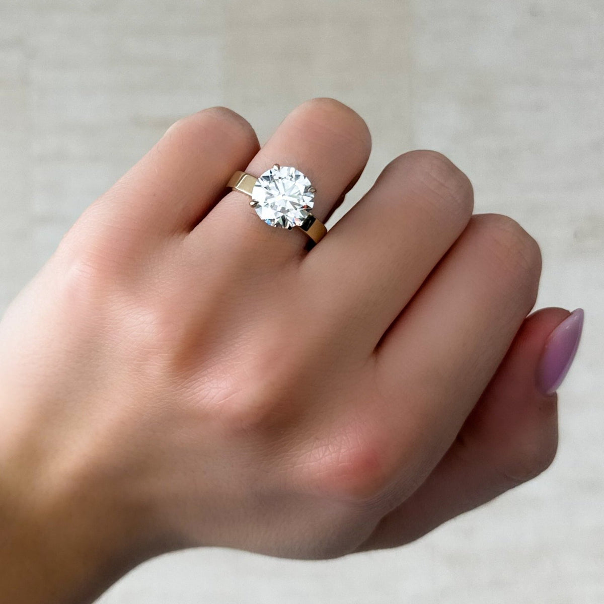 Finest Solitaire Engagement Ring With Round Brilliant Cut Diamond - GOODSTONE