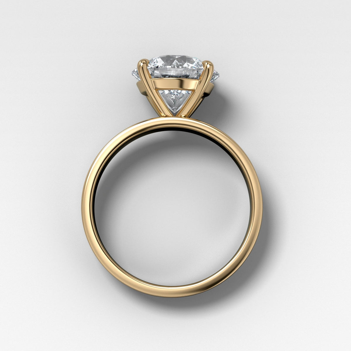 Finest Solitaire Engagement Ring With Round Brilliant Cut Diamond - GOODSTONE