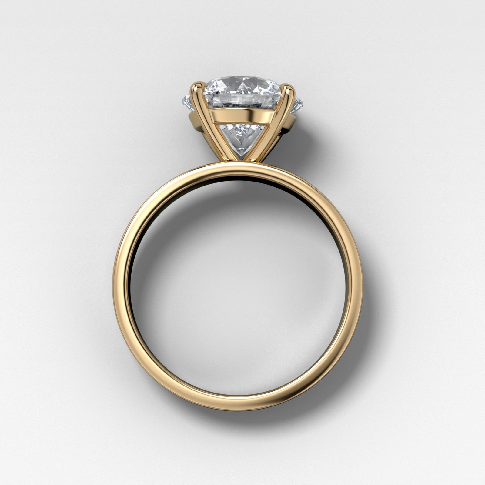 Finest Solitaire Engagement Ring With Round Brilliant Cut Diamond - GOODSTONE