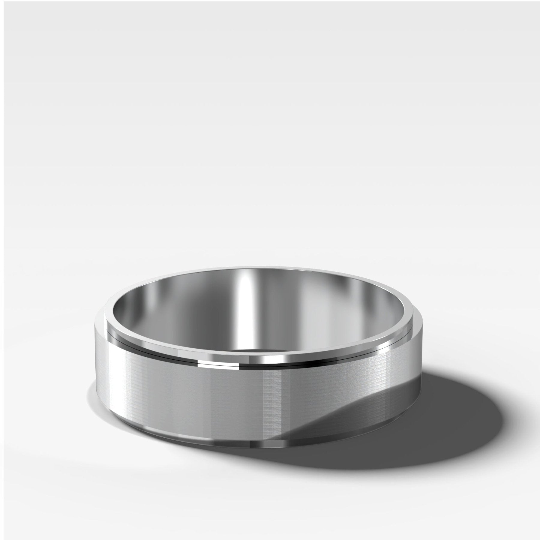 Finest Stepped Edge Matte Wedding Band 6mm - GOODSTONE