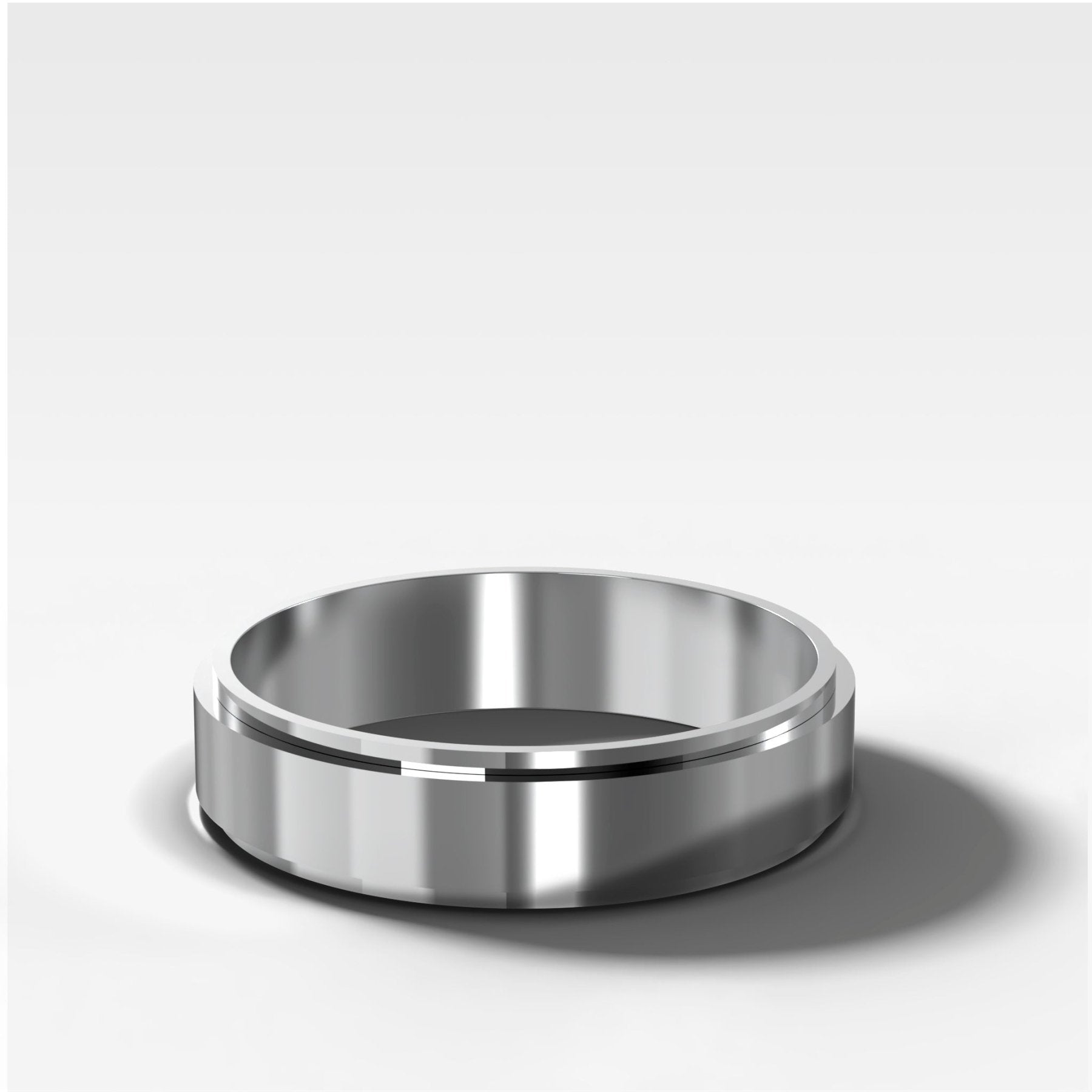 Finest Stepped Edge Wedding Band 5mm - GOODSTONE