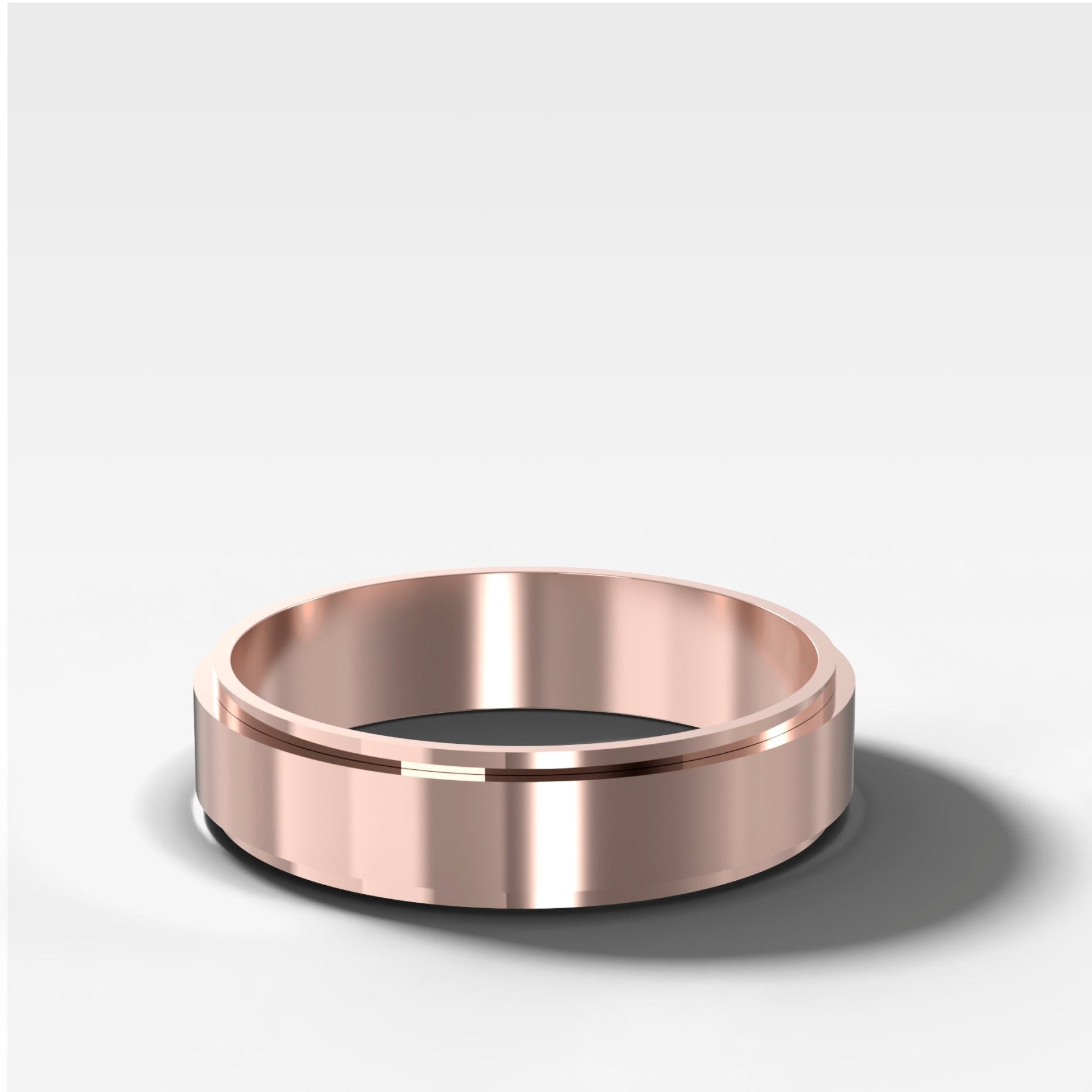 Finest Stepped Edge Wedding Band 5mm - GOODSTONE