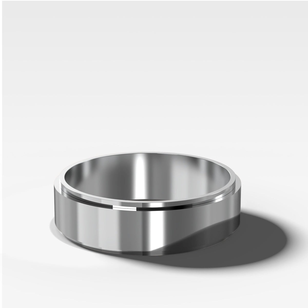 Finest Stepped Edge Wedding Band 6mm - GOODSTONE