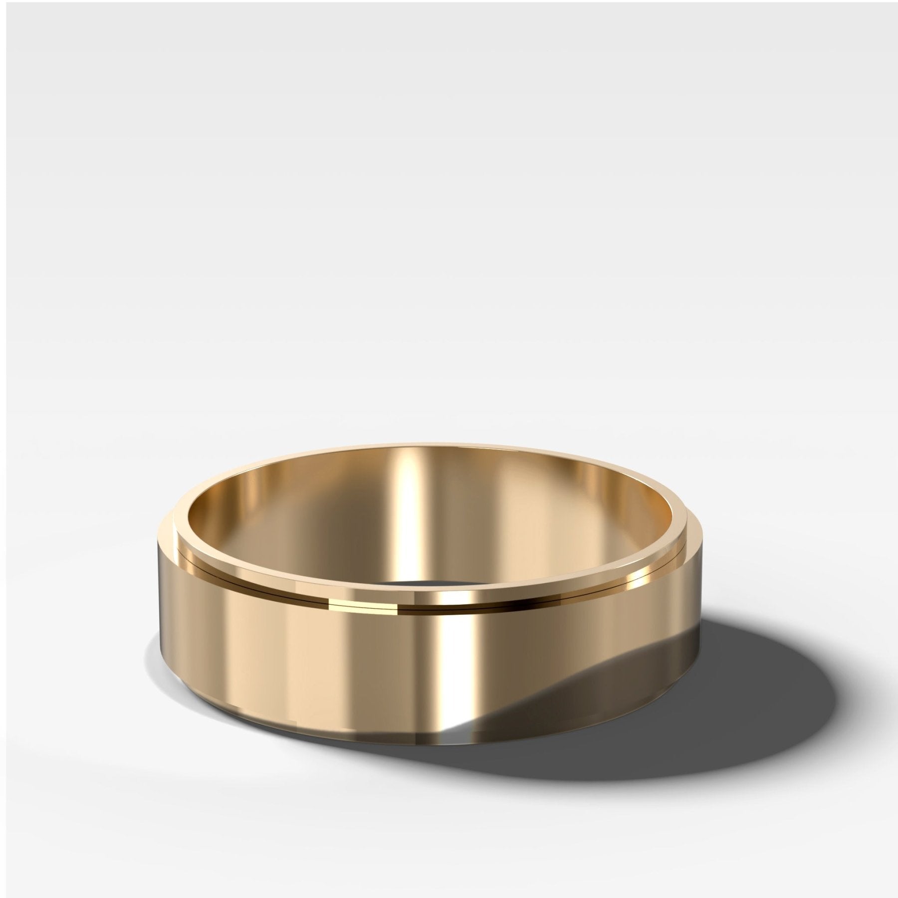Finest Stepped Edge Wedding Band 6mm - GOODSTONE