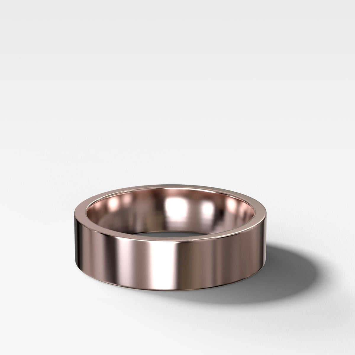 Banda más fina (5 mm) Banda Good Stone Inc Oro rosa de 14 k 