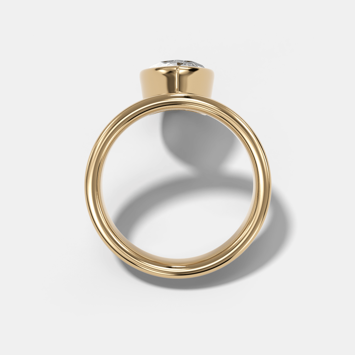 Floating Engagement Ring with Marquise Cut Diamond - GOODSTONE