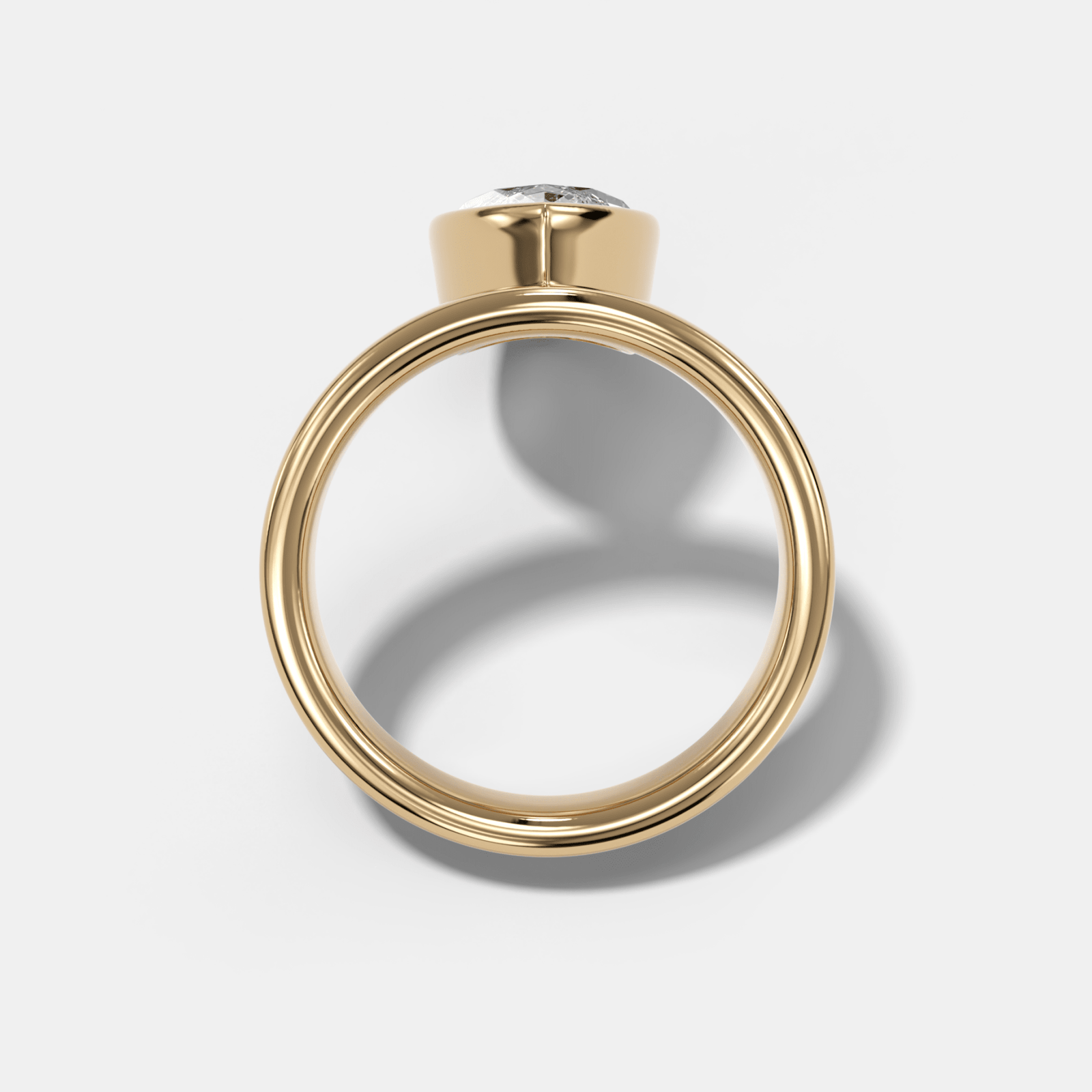 Floating Engagement Ring with Marquise Cut Diamond - GOODSTONE
