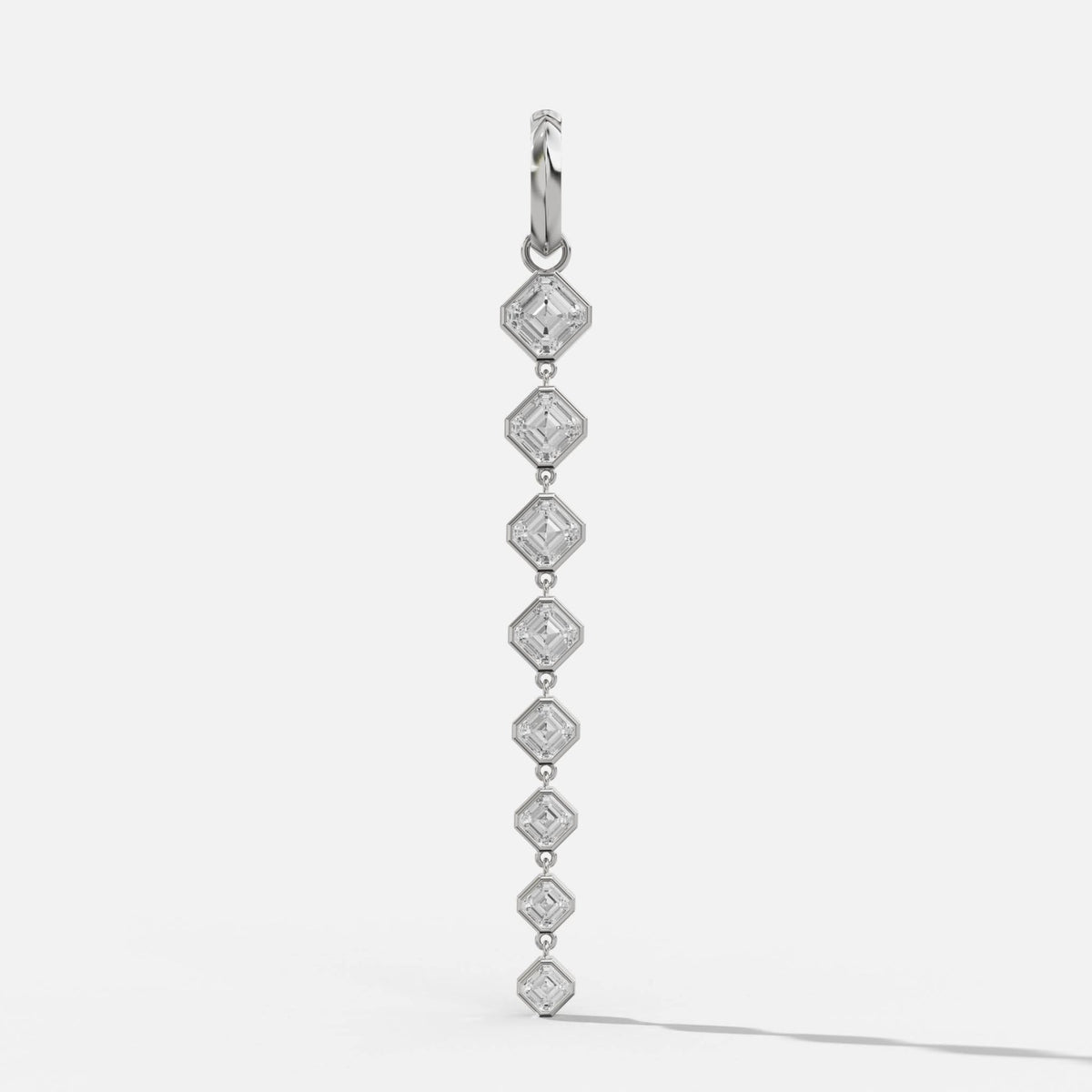 Graduated Bezel Asscher Attachable Diamond Pendant - GOODSTONE