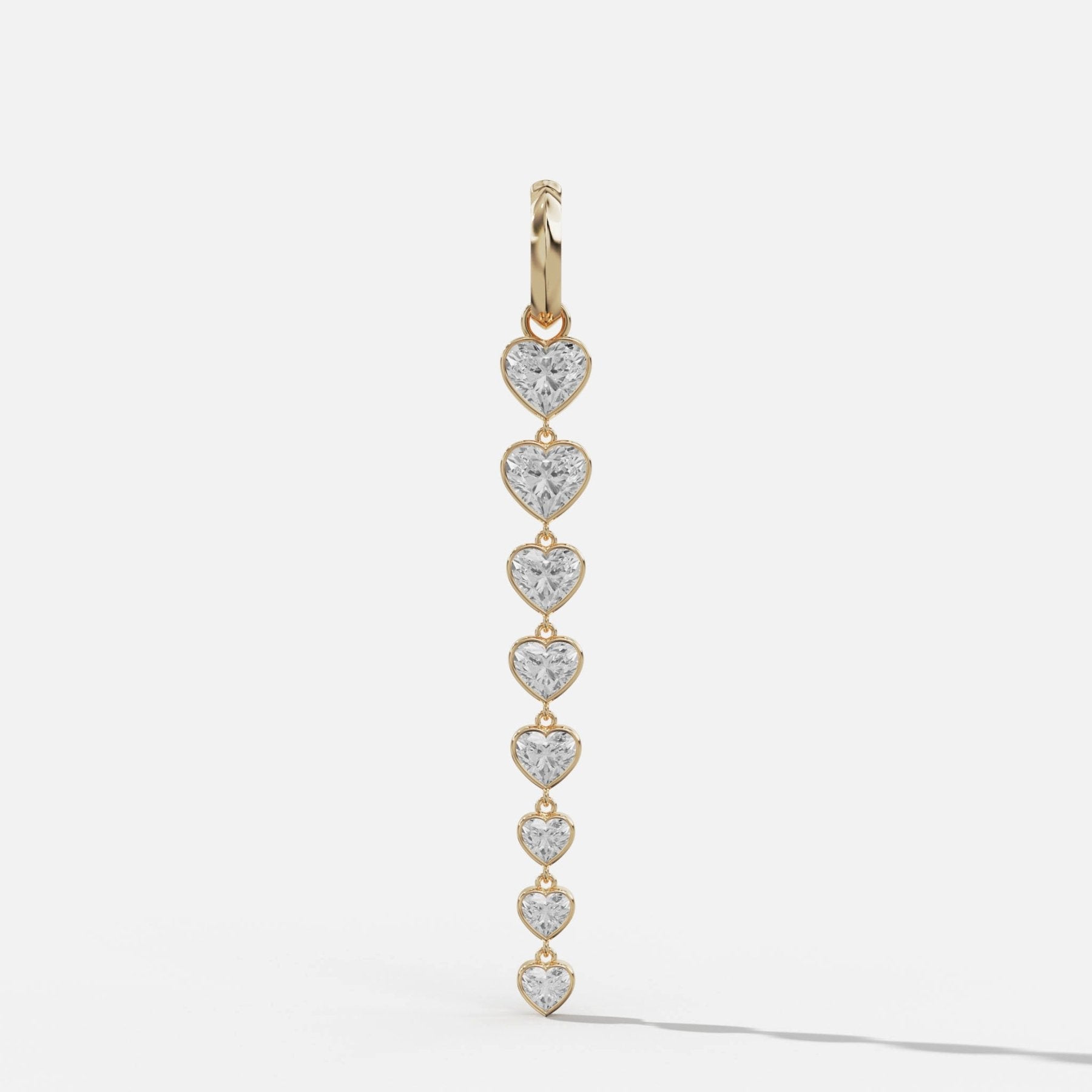 Graduated Bezel Heart Attachable Pendant - GOODSTONE