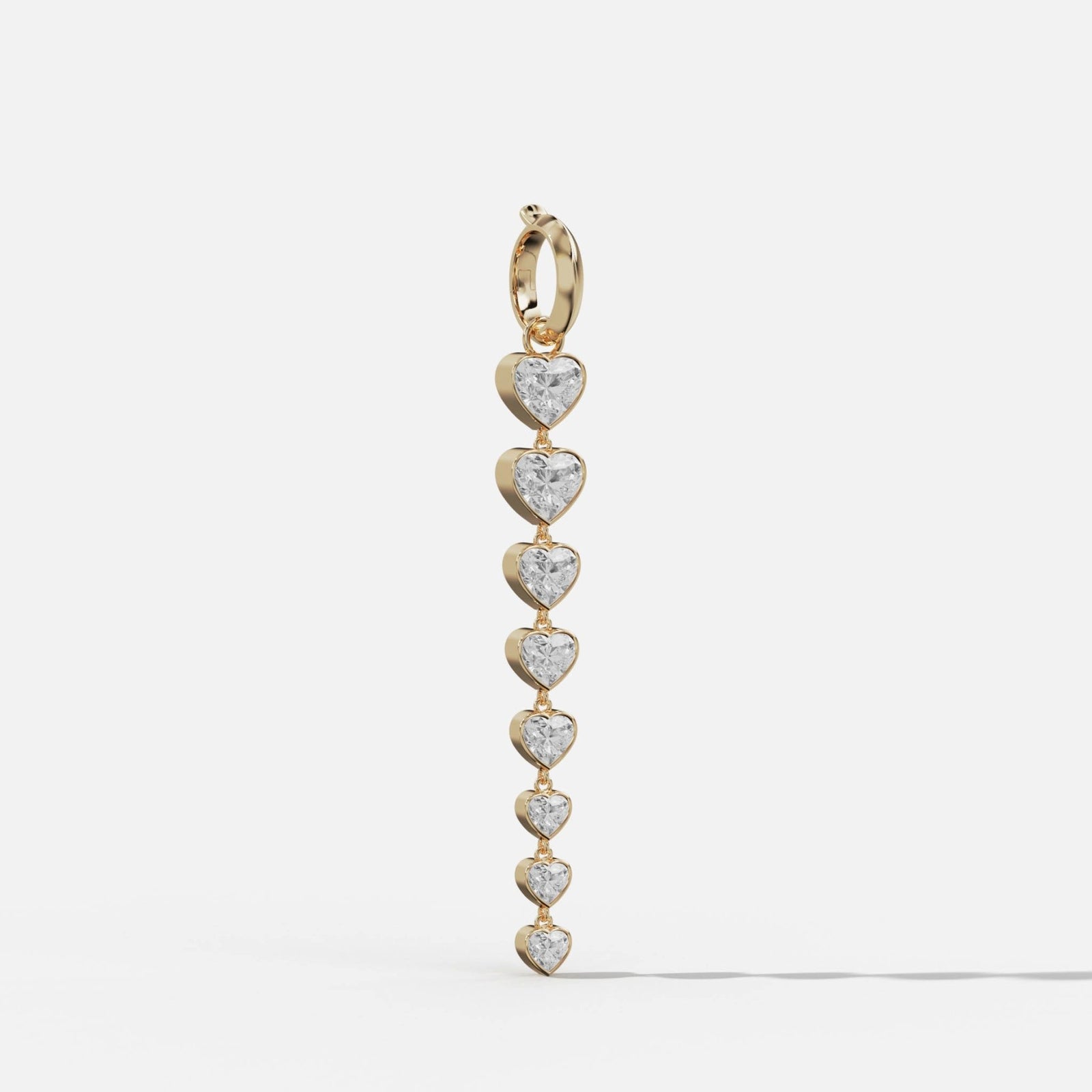 Graduated Bezel Heart Attachable Pendant - GOODSTONE