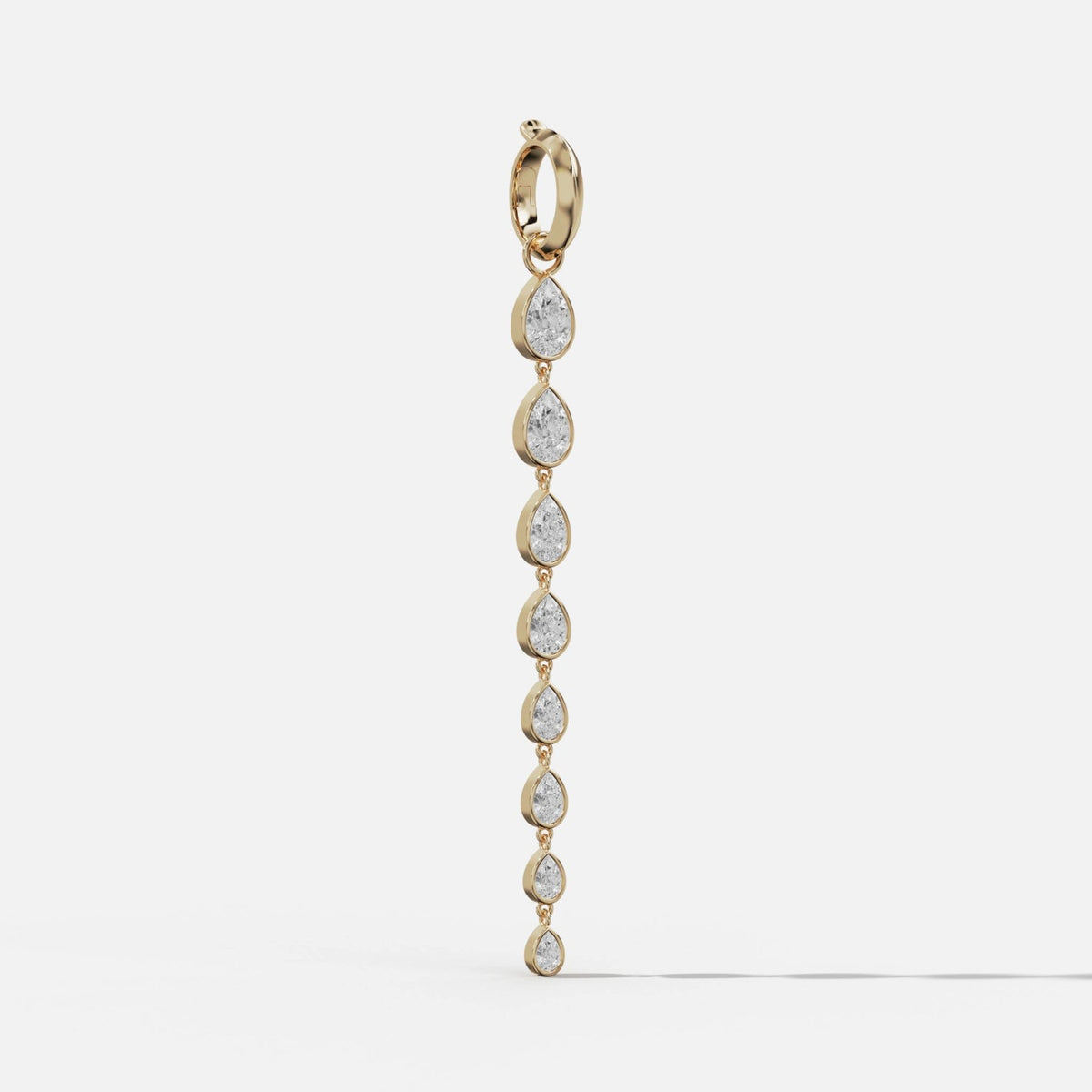 Graduated Bezel Pear Attachable Diamond Pendant - GOODSTONE