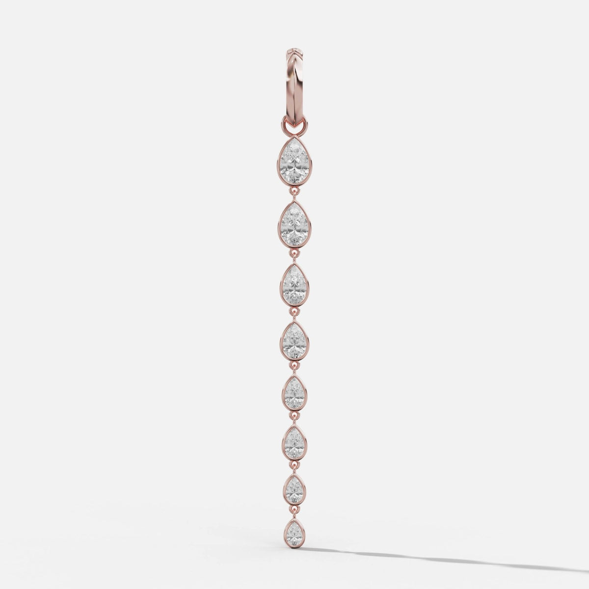 Graduated Bezel Pear Attachable Diamond Pendant - GOODSTONE