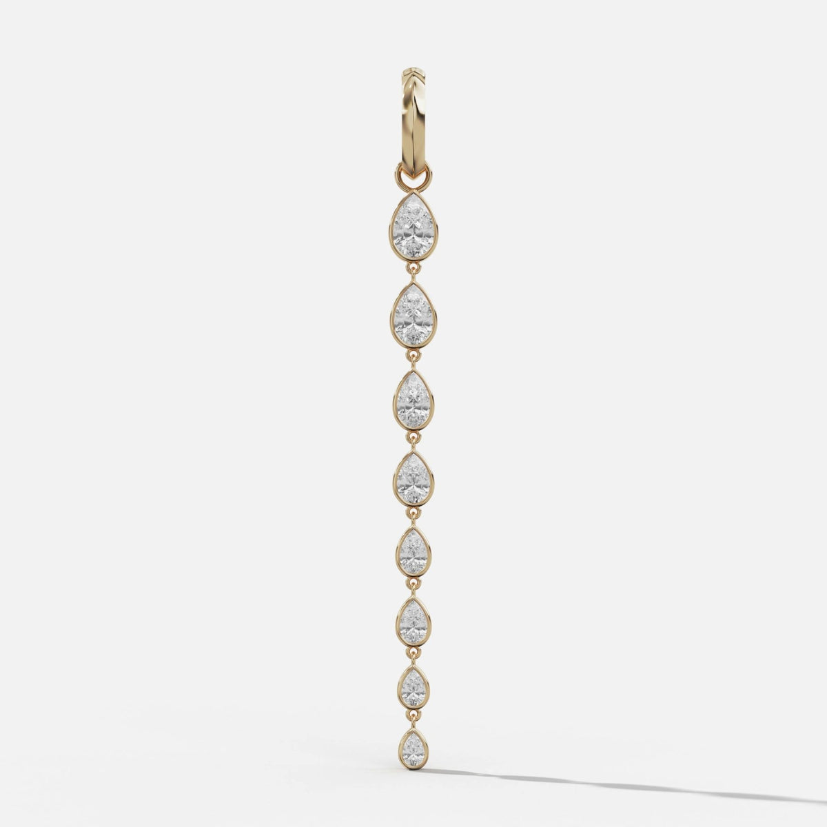 Graduated Bezel Pear Attachable Diamond Pendant - GOODSTONE