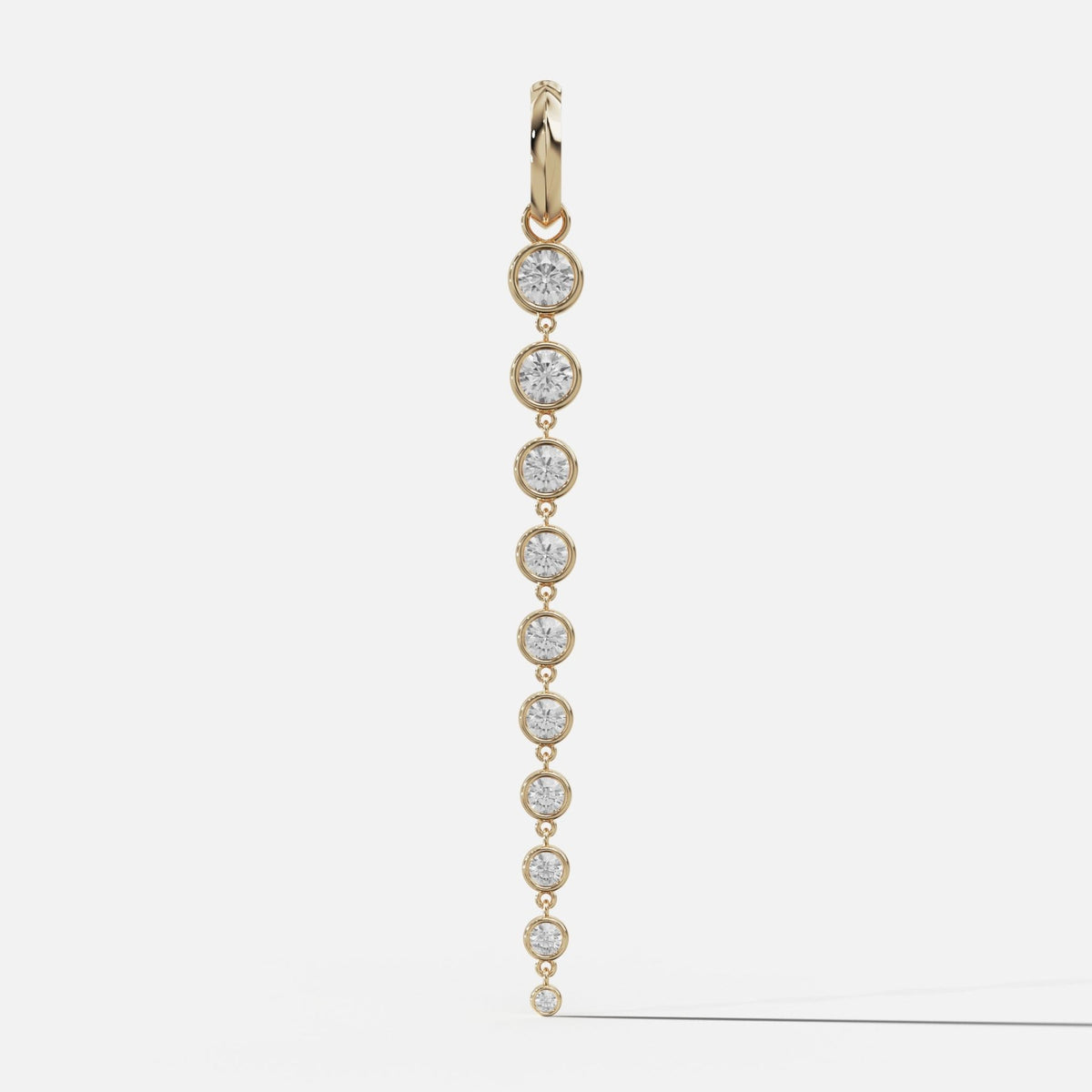 Graduated Bezel Round Attachable Diamond Pendant - GOODSTONE