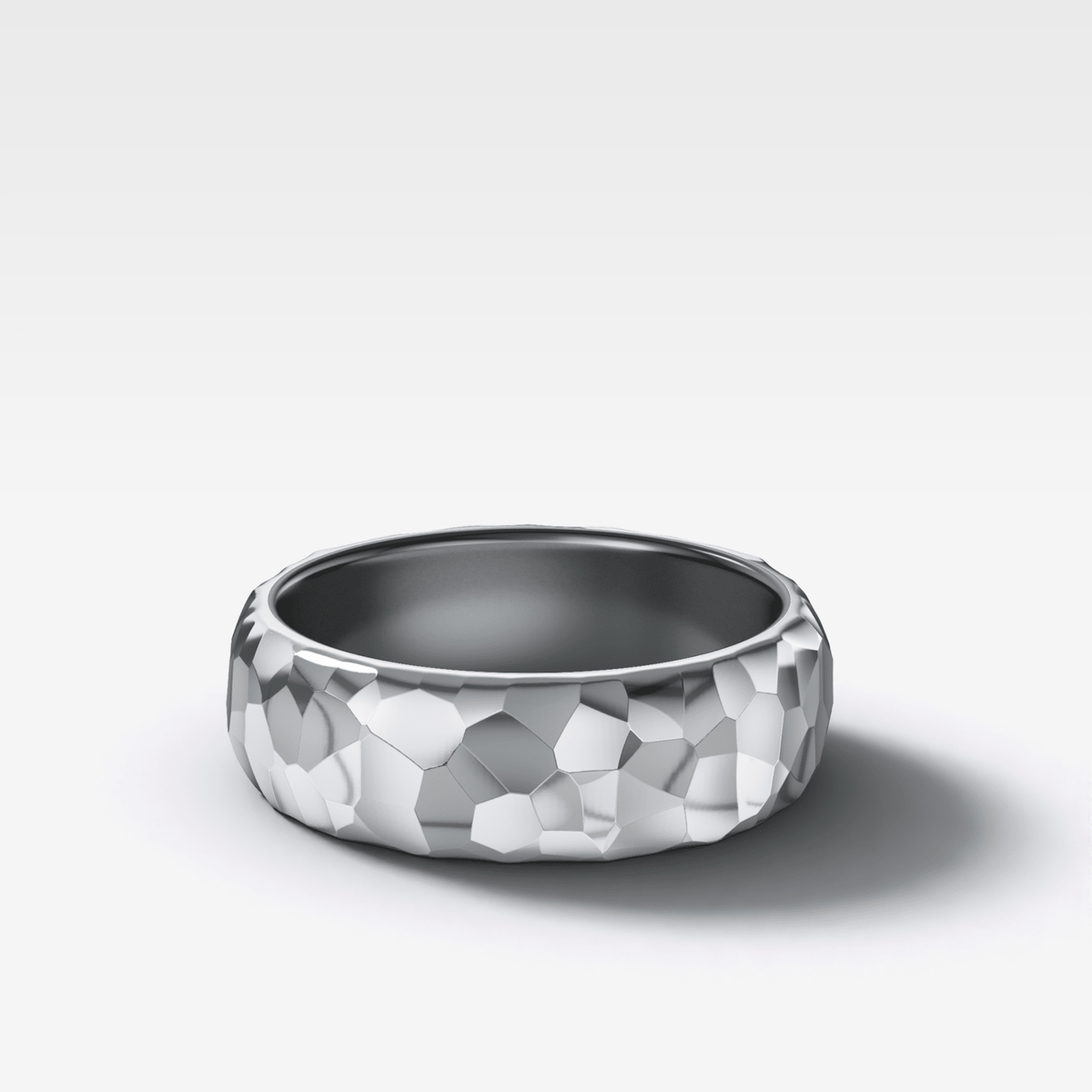 Harper Hammered Wedding Band 6mm - GOODSTONE
