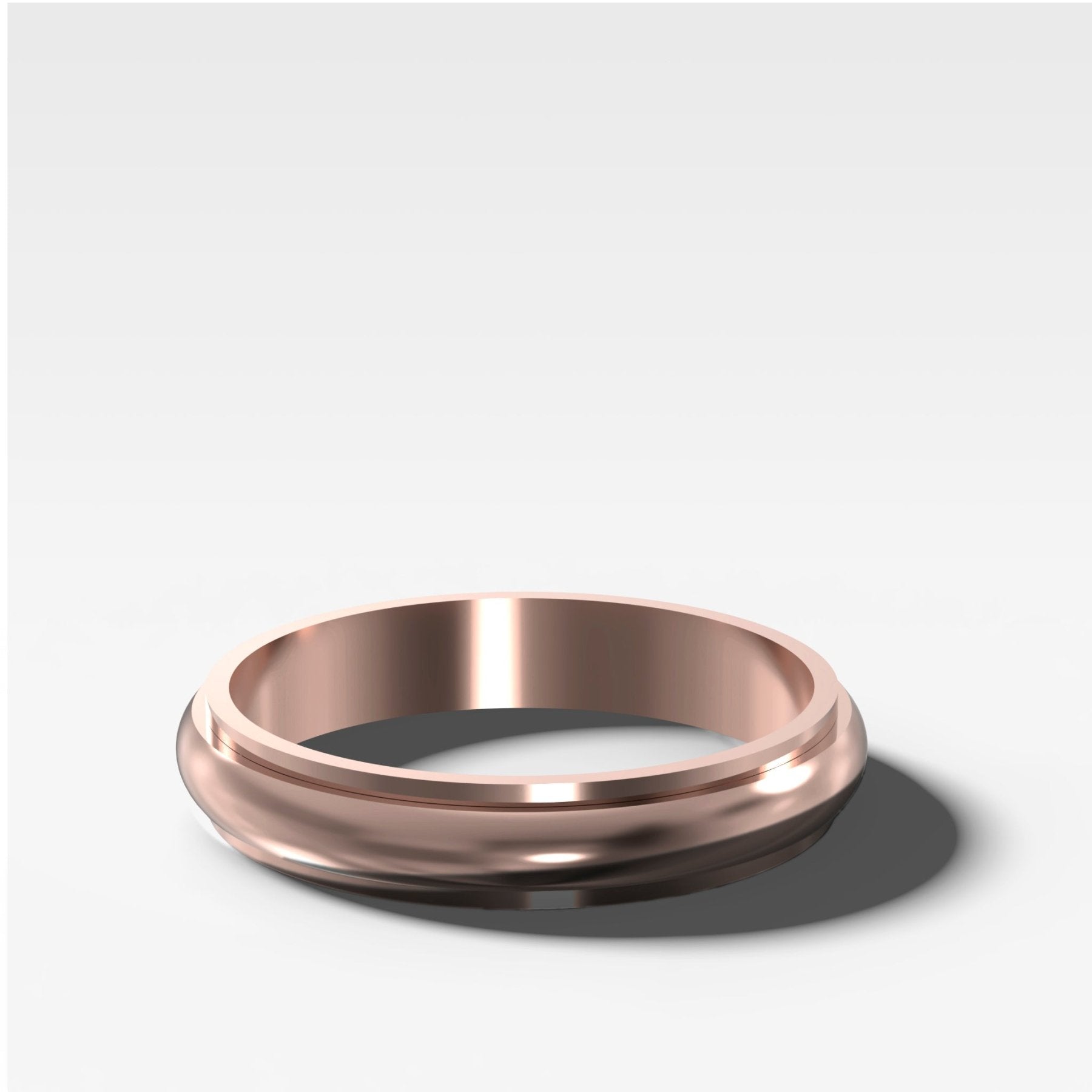 Harper Stepped Edge Wedding Band 4mm - GOODSTONE