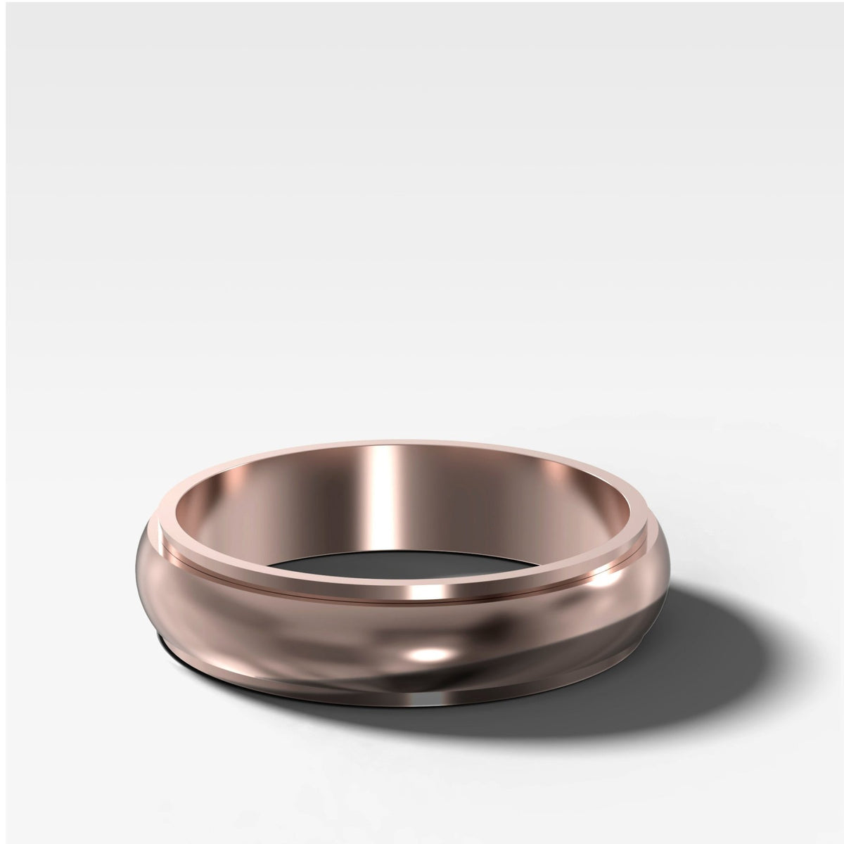 Harper Stepped Edge Wedding Band 5mm - GOODSTONE