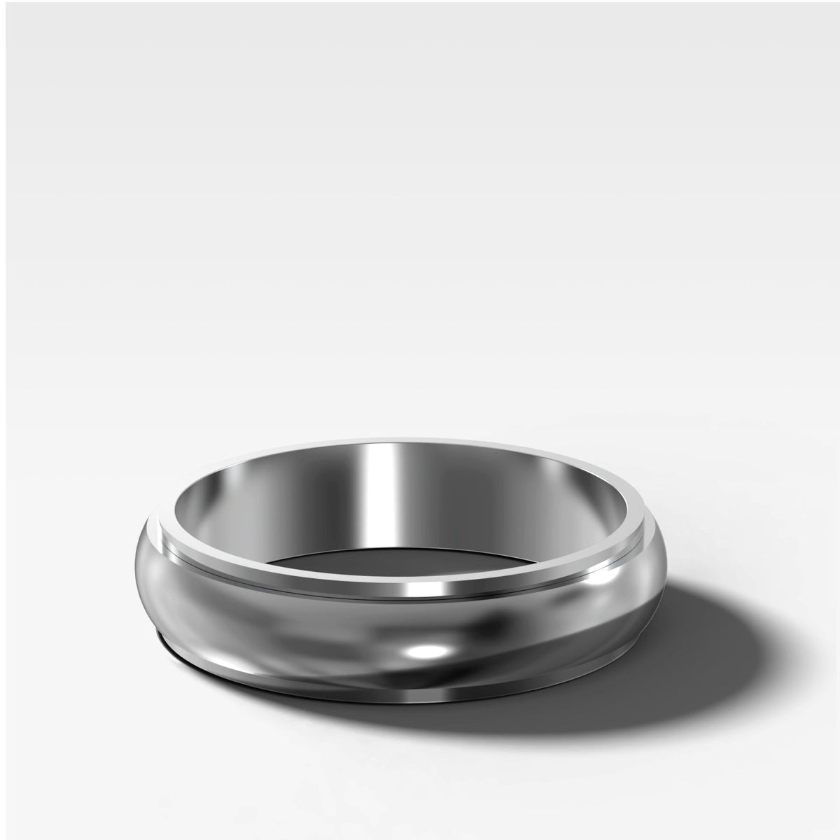 Harper Stepped Edge Wedding Band 5mm - GOODSTONE
