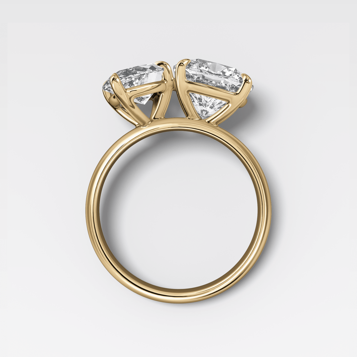 Harper Toi et Moi Engagement Ring with Marquise and Cushion Cuts - GOODSTONE