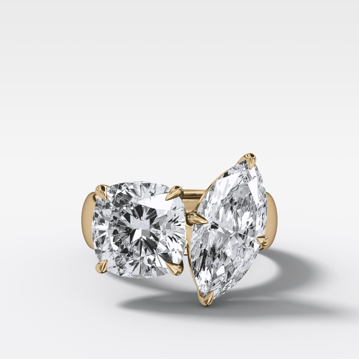 Harper Toi et Moi Engagement Ring with Marquise and Cushion Cuts - GOODSTONE