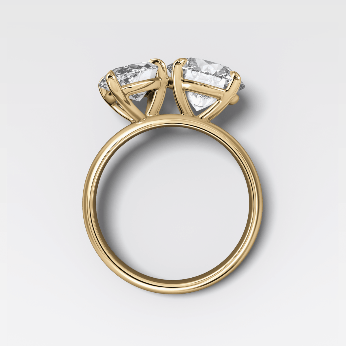 Harper Toi et Moi Engagement Ring with Marquise and Round Cuts - GOODSTONE