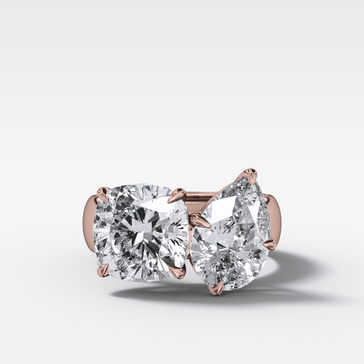 Harper Toi et Moi Engagement Ring with Pear and Cushion Cut - GOODSTONE