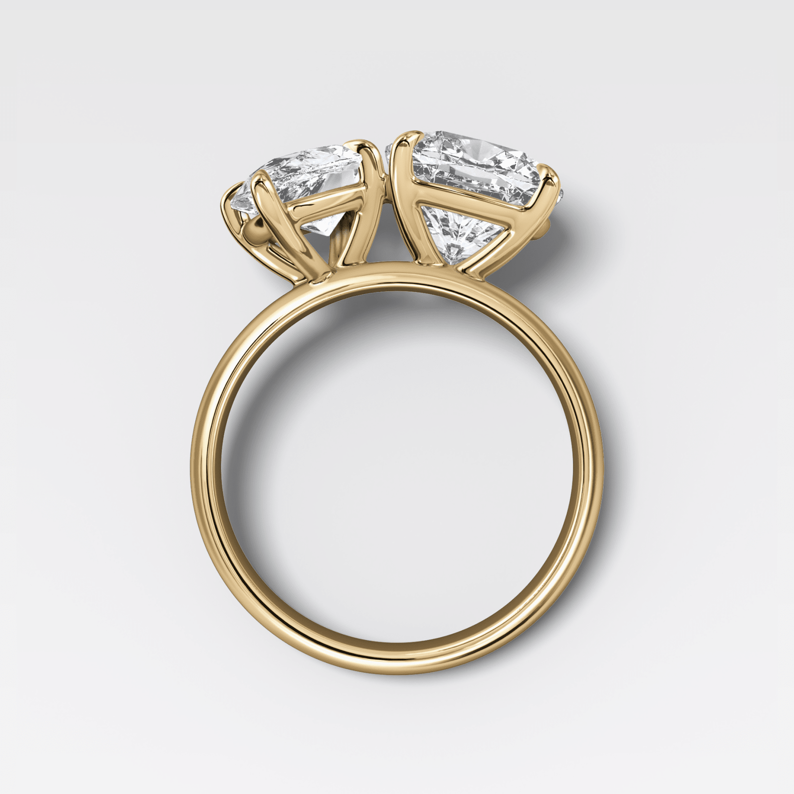 Harper Toi et Moi Engagement Ring with Pear and Cushion Cut - GOODSTONE