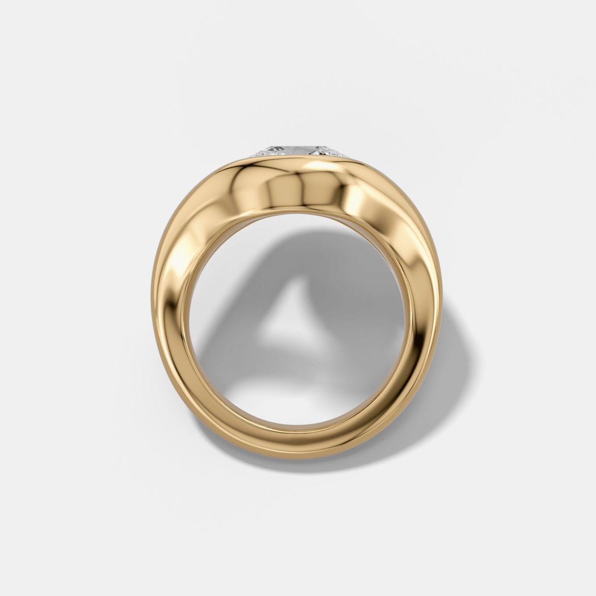 Iris Engagement Ring With a North South Oval Cut Diamond - GOODSTONE