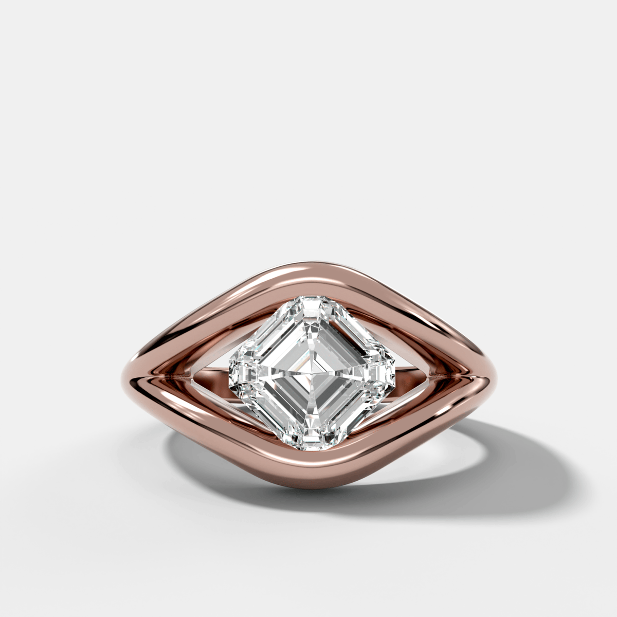 Iris Engagement Ring With an Asscher Cut Diamond - GOODSTONE