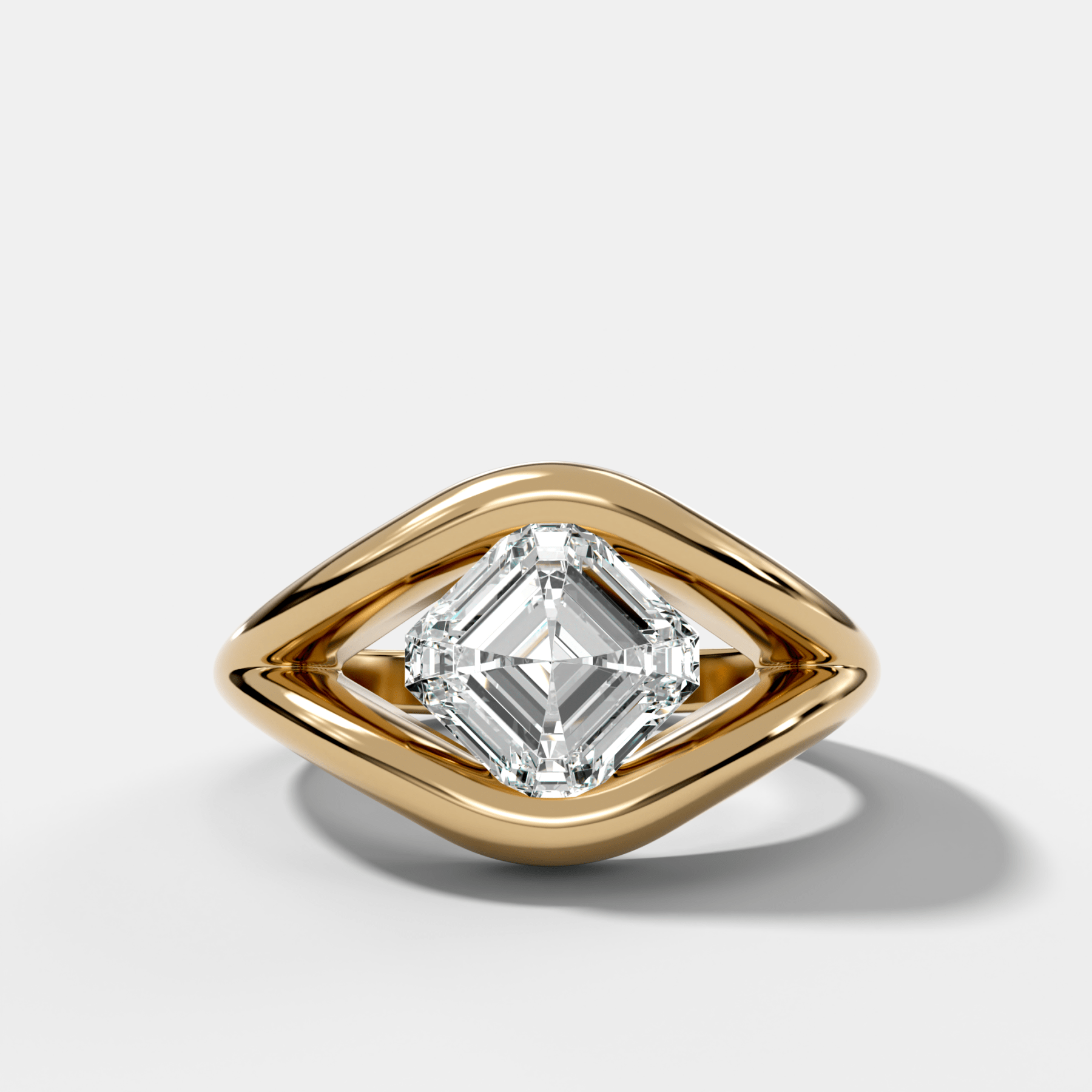 Iris Engagement Ring With an Asscher Cut Diamond - GOODSTONE