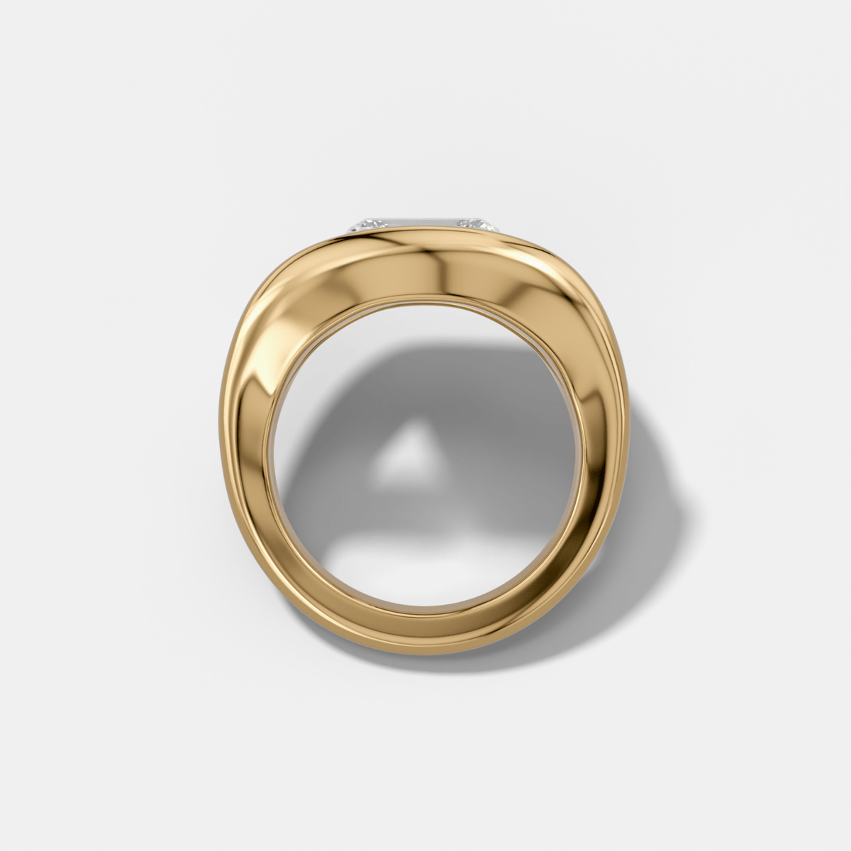 Iris Engagement Ring With an East West Elongated Cushion Cut Diamond - GOODSTONE