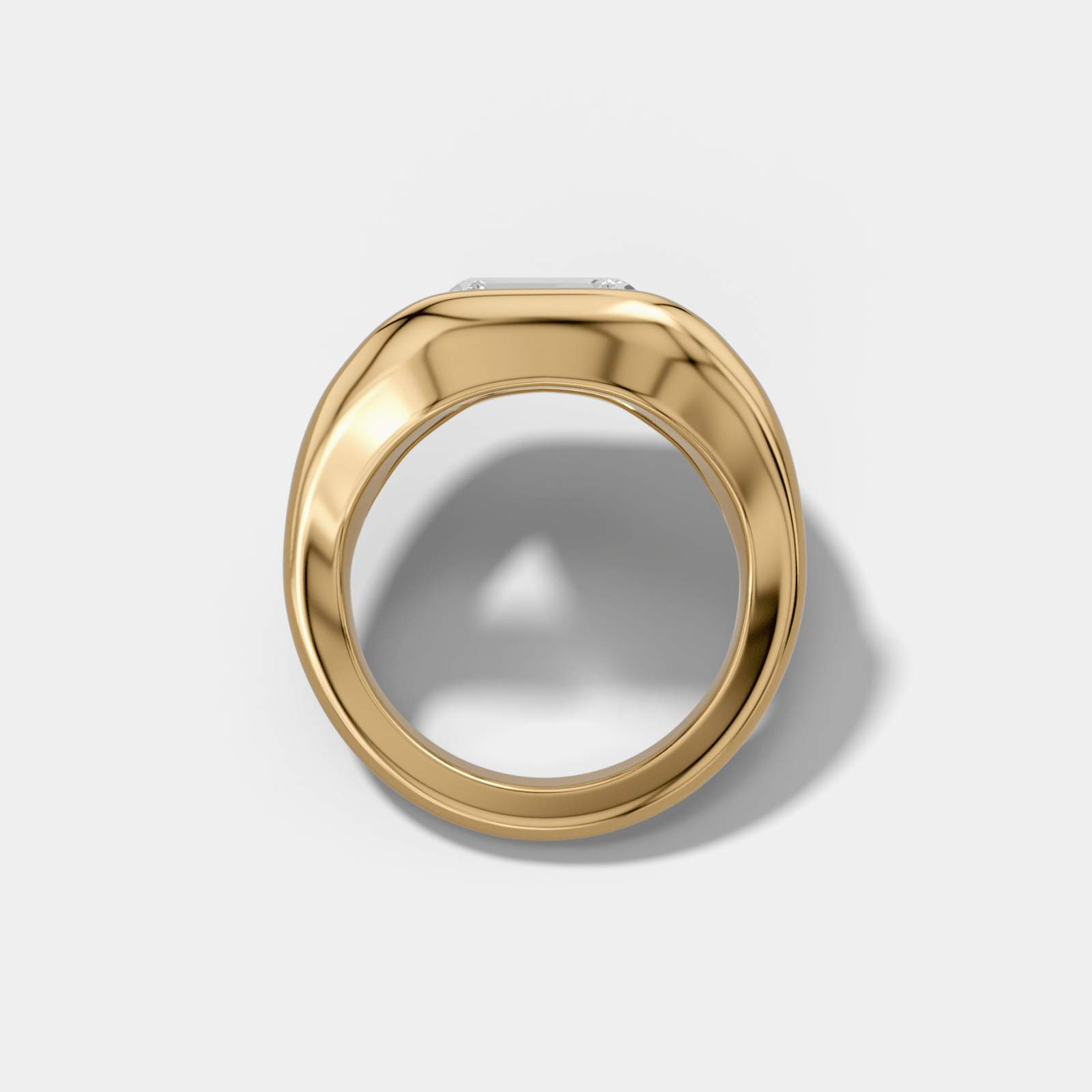 Iris Engagement Ring With East West Emerald Cut Diamond - GOODSTONE