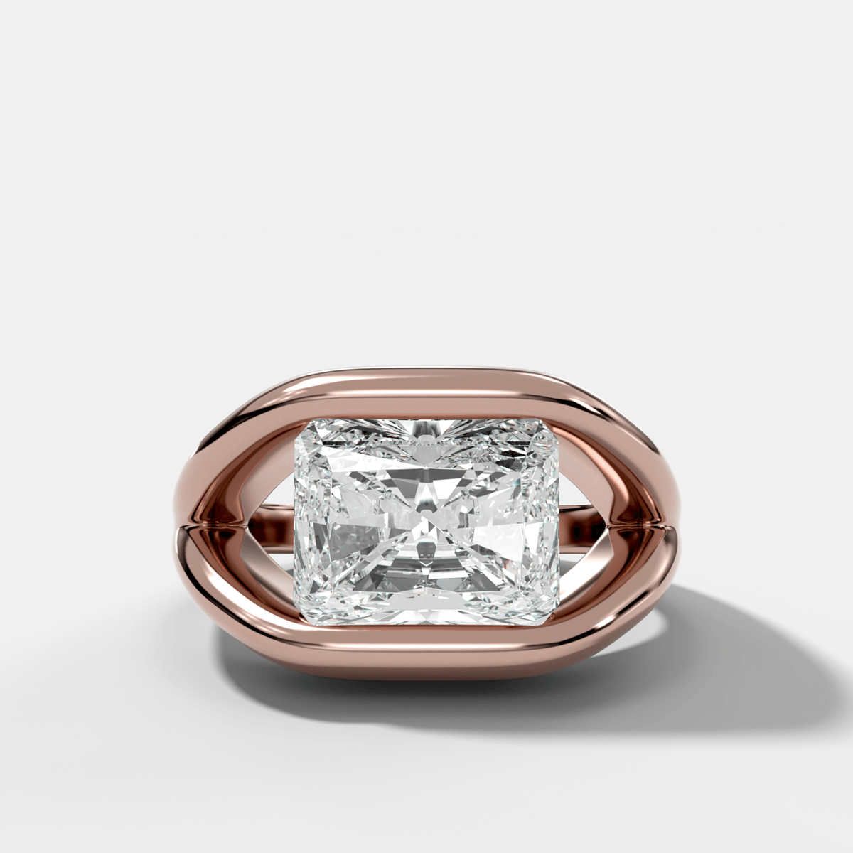 Iris Engagement Ring With East West Radiant Cut Diamond - GOODSTONE
