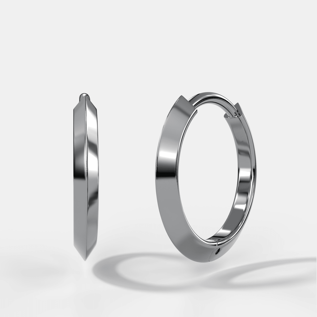 Knife-Edge Huggie Hoop Earrings - GOODSTONE