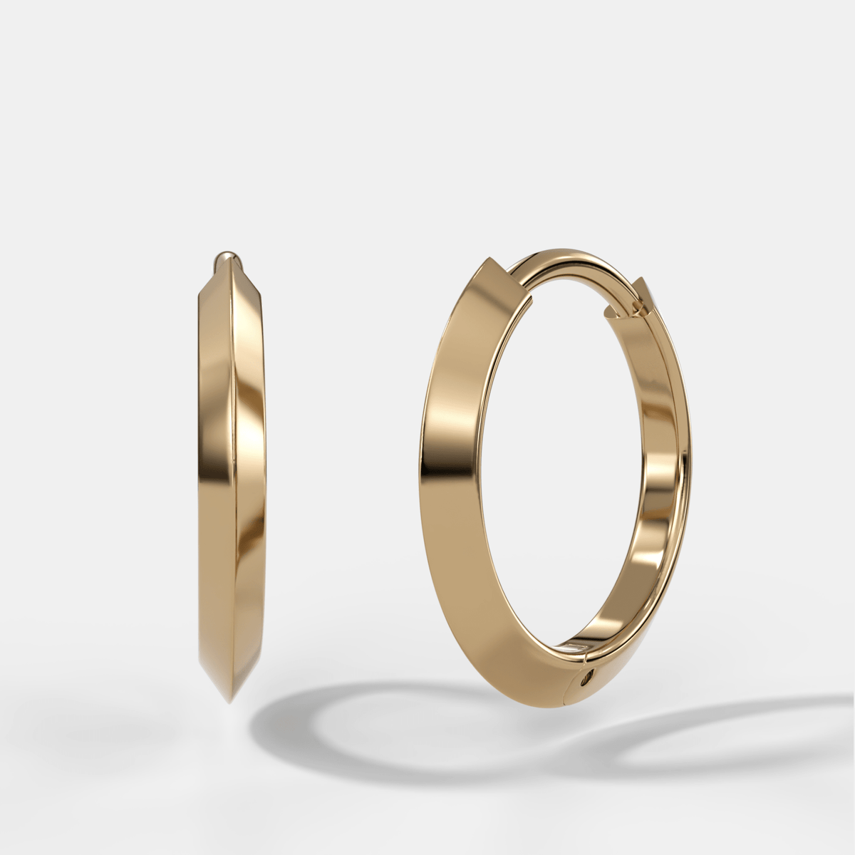 Knife-Edge Huggie Hoop Earrings - GOODSTONE