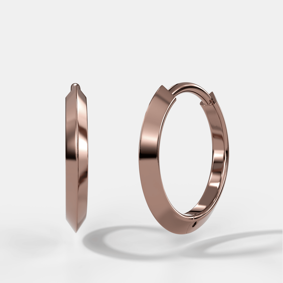 Knife-Edge Huggie Hoop Earrings - GOODSTONE