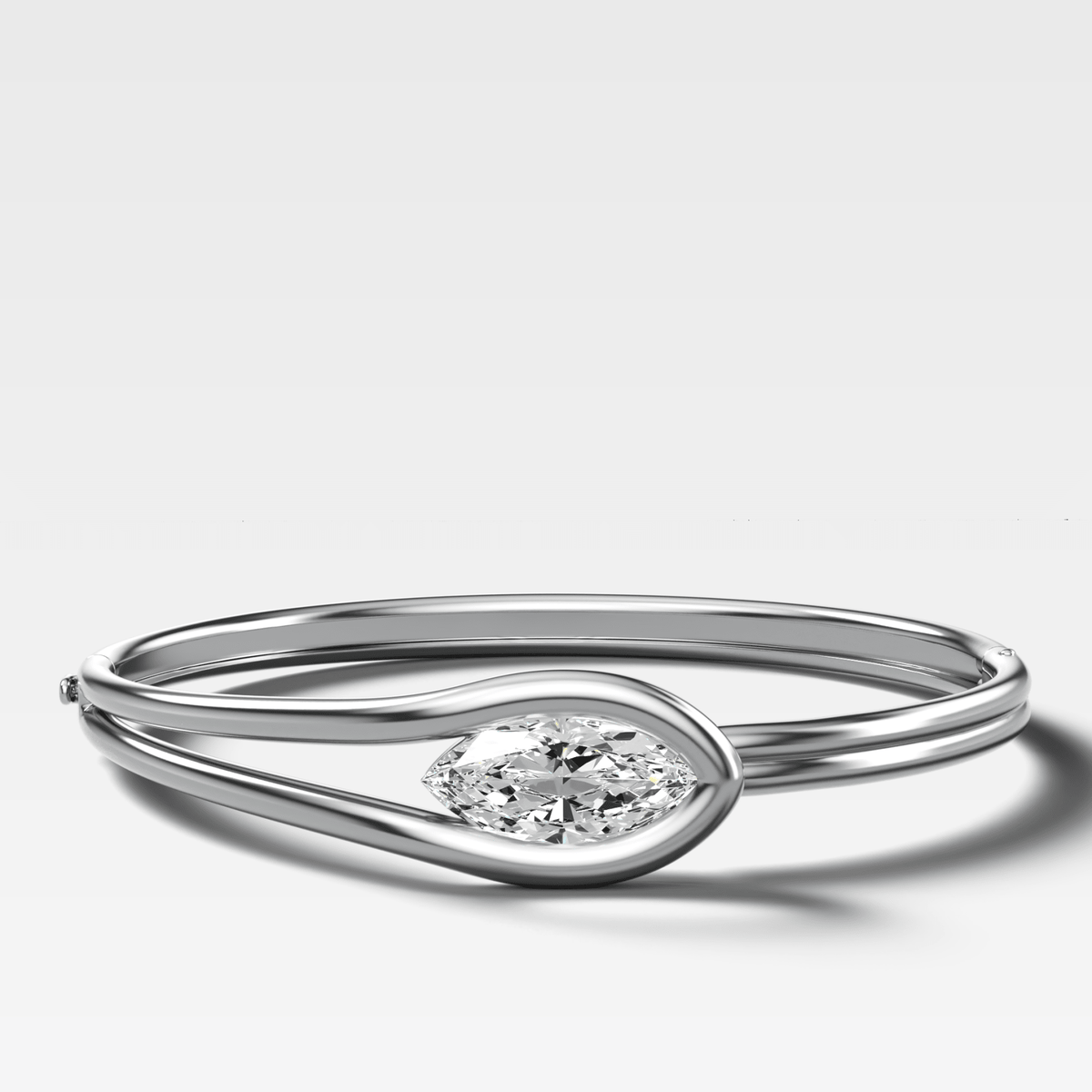 Lasso Bangle with East West Marquise Cut Diamond - GOODSTONE