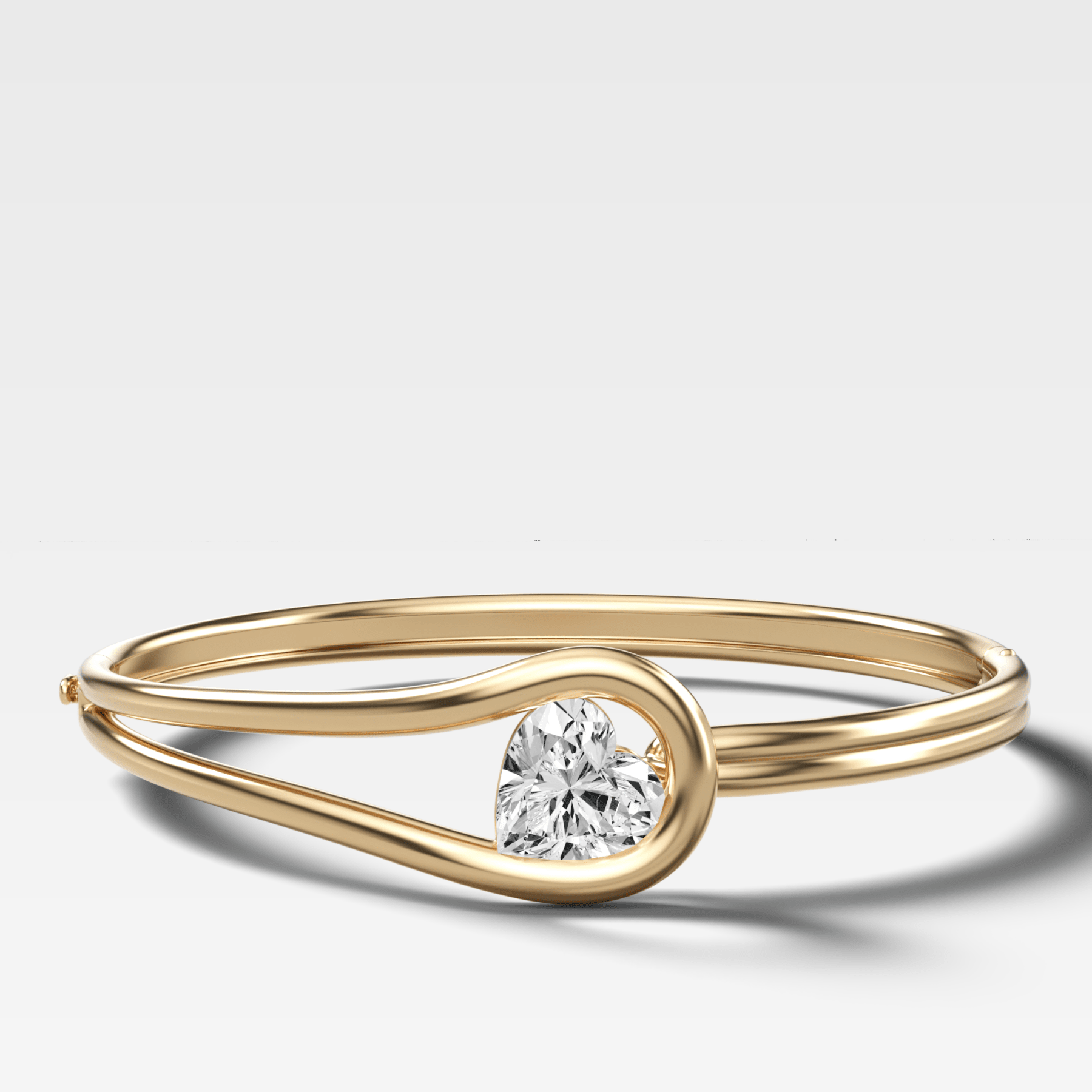 Lasso Bangle with Heart Cut Diamond - GOODSTONE